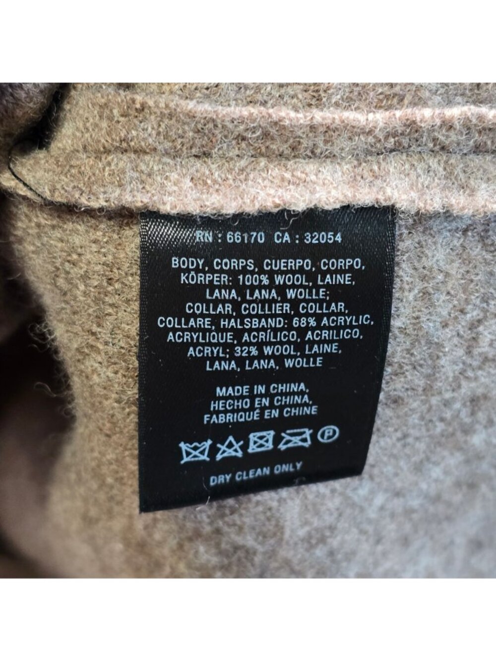 Rosie Neira Large 100% Wool Cardigan With Tie Front & Textured Collar Brown/Crea - Picture 3 of 6